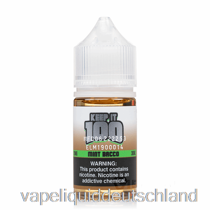 Minz- Und Specksalze – 100 – 30 Ml 30 Mg Vape-Flüssigkeit Aufbewahren